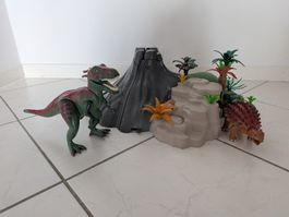 Playmobil T-Rex und Saichania beim Vulkan 5230-A