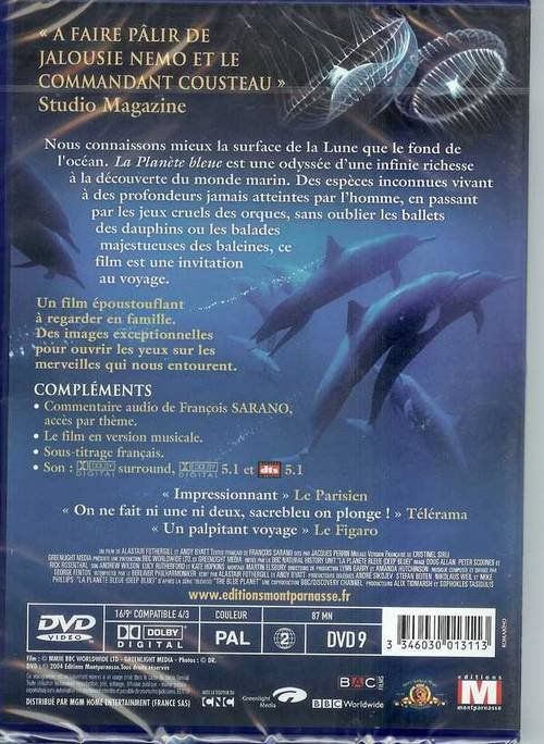 Tutti i DVDs: LA PLANÈTE BLEUE (DEEP BLUE) – Nuovo (secondo la descrizione) da Bursins venduto da Adabel 1