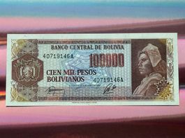 Bolivien - Bolivia 1984 - 100000 Pesos Bolivianos UNC
