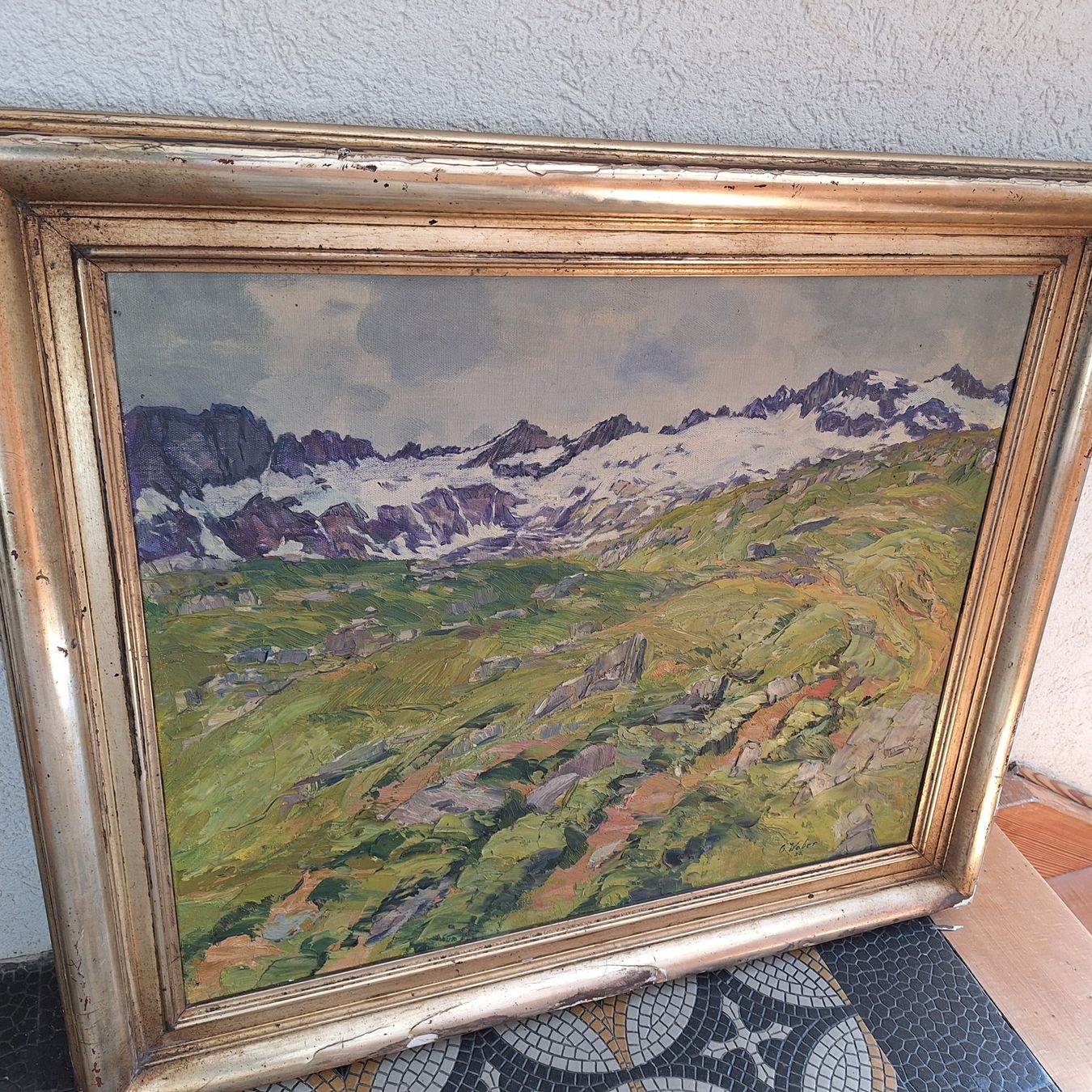 Tableaux: Grosses Gemälde, schöner Wanderweg, gebrauchter Rahmen – D'occasion à Winterthur par ric_rl7n 2
