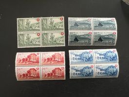 Pro Patria Viererblock Augabe 1948  ** (5406)
