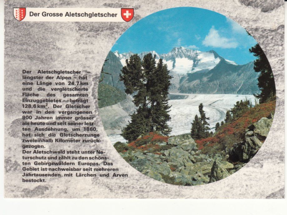 Cartoline postali: Aletschgletscher ca. 1990 – Usato da Bürglen TG venduto da StampGraf