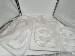 20x Gastro GN Deckel 1/6 + 1/3 Polycarbonat & Edelstahl 