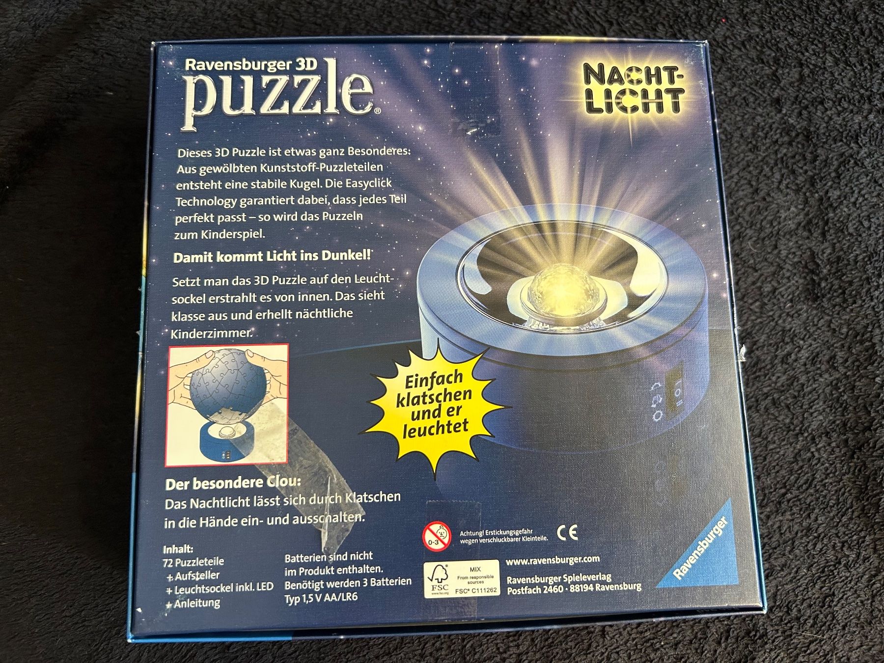 Ravensburger Puzzle: Ravensburger 3D Puzzle Nacht-Licht Globus – Nuovo (secondo la descrizione) da Oberarth venduto da gislerku 4
