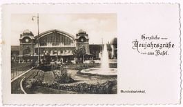 Neujahrskärtchen Basel, Bundesbahnhof