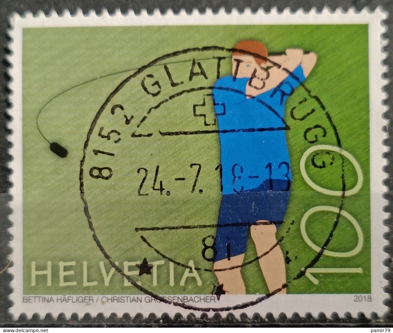 Alle Briefmarken: 2018 Hornussen Vollstempel – Gebraucht aus Dübendorf von goeggi79