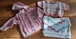 3 süsse Baby-Oberteile, Hoodie, Kurzarmpulli, Pullunder  NEU