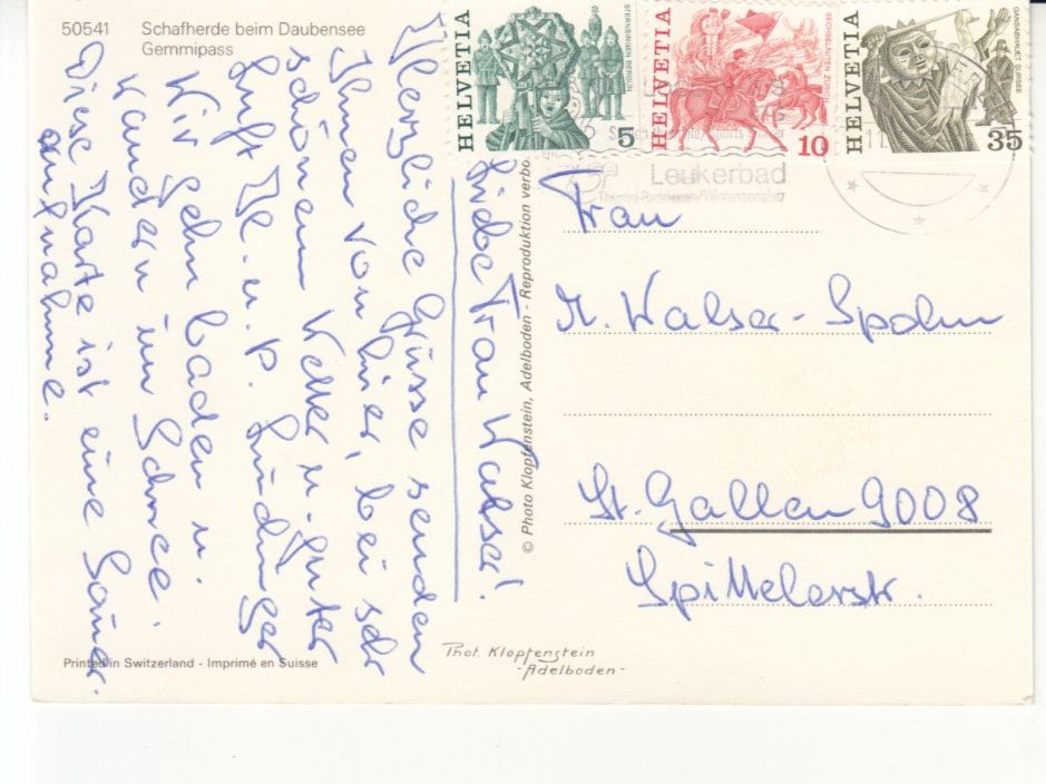 Cartoline postali: Daubensee ca. 1980 – Usato da Bürglen TG venduto da StampGraf 1