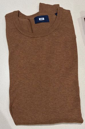 Herren Pullover WE Fashion braun Rundhalsausschnitt neu