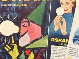 Osram Glühbirnen - 3 alte Werbungen / Publicités 1953/55