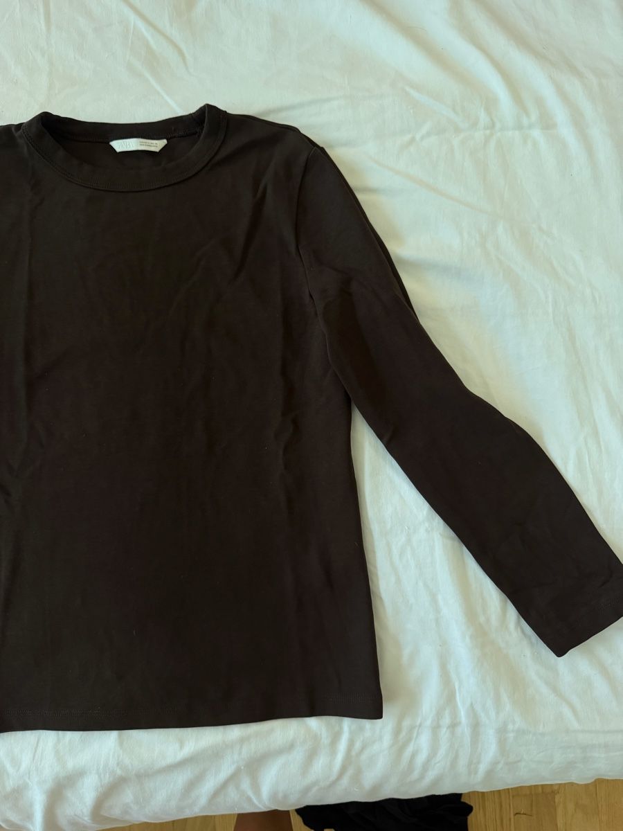 Tops: Brown Zara Long Sleeve Shirt – Neu (gemäss Beschreibung) aus Zürich von lil_h279 3