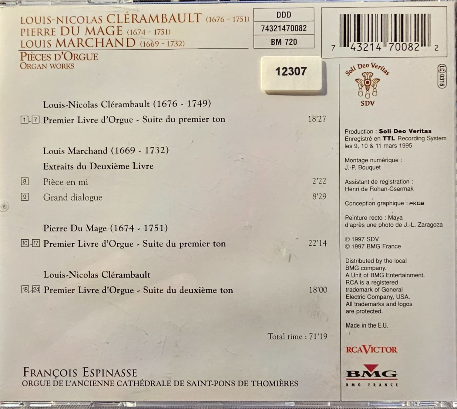 CDs: Louis-Nicolas Clérambault - Pièces D'Orgue – D'occasion à Wahlen b. Laufen par Cg10 1