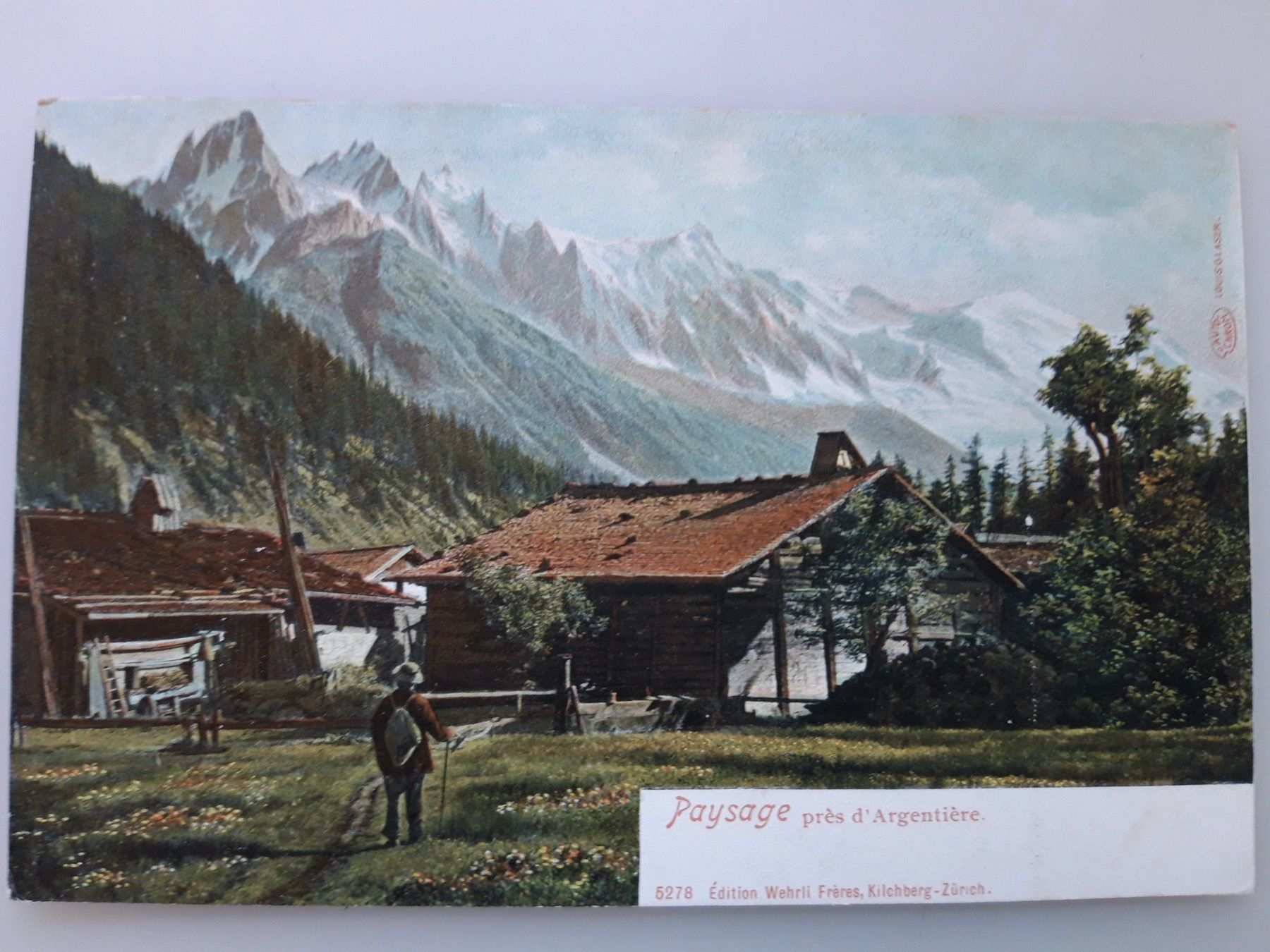 Ansichtskarten: Paysage prés d'Argentière – Gebraucht aus Sargans von nicsam1815