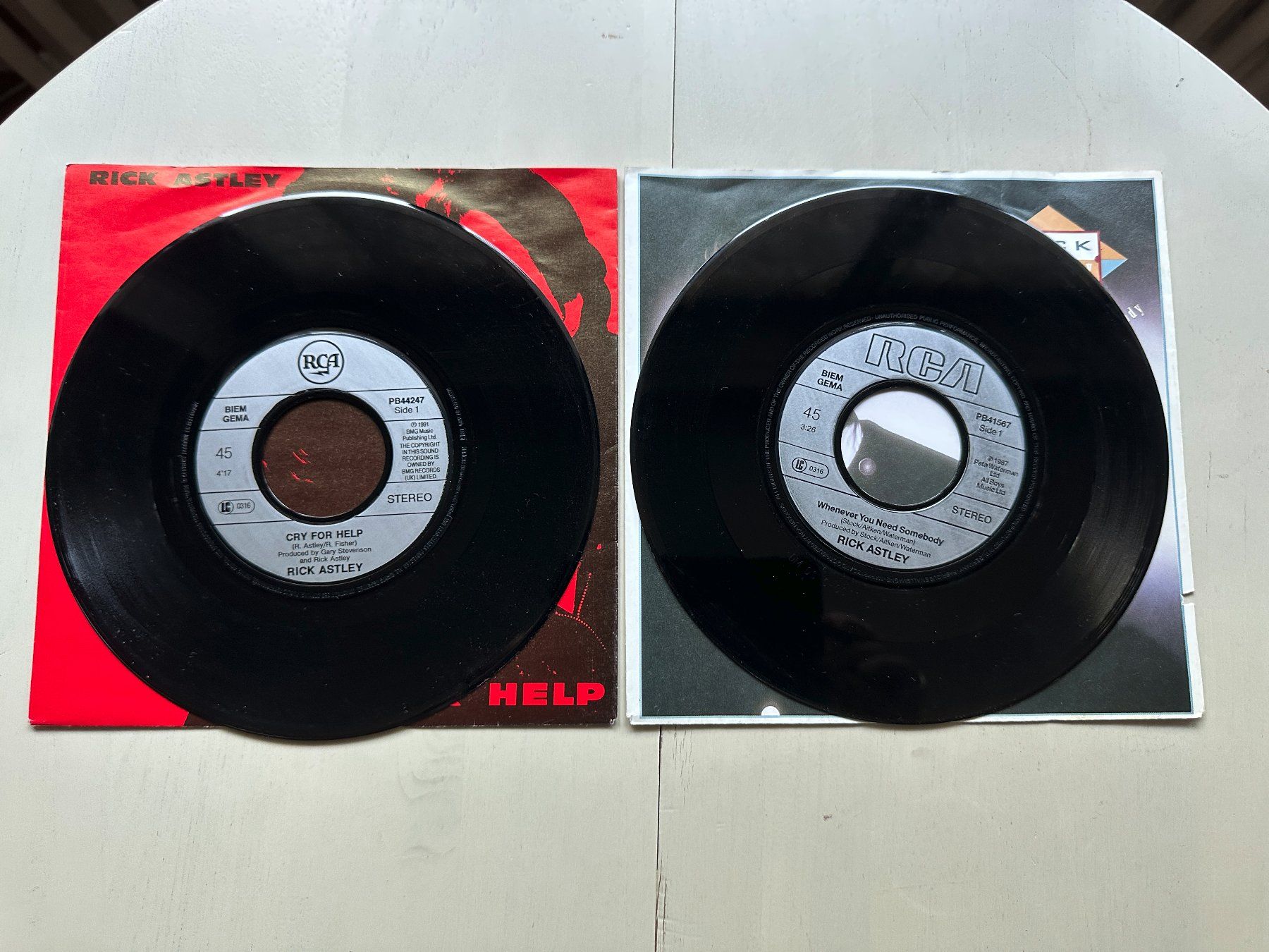 Vinyles: RICK ASTLEY tolle Singles Kult 80's – D'occasion à Basel par Partridge 2