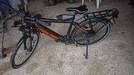 Trelago E-Bike schwarz orange gebrauchter Zustand