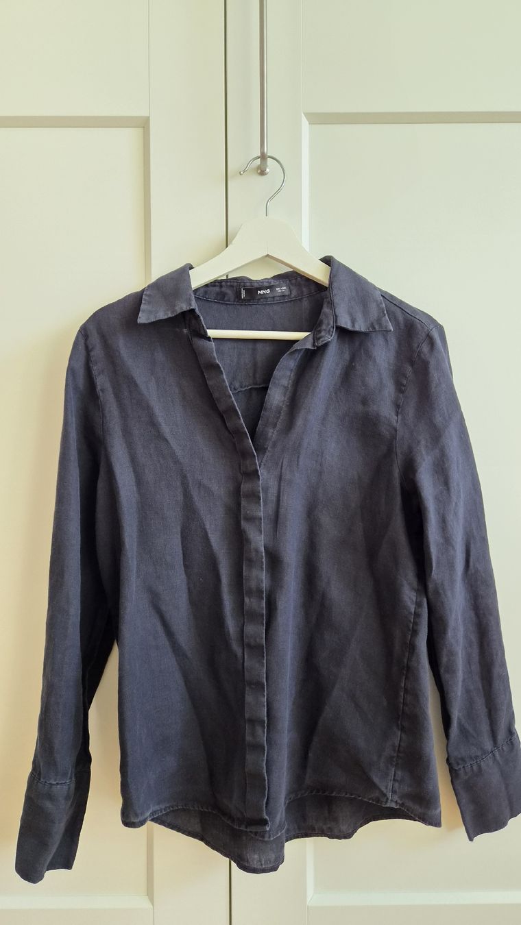 Mango Camicette: Leinen Bluse Mango Schwarz Gr. S – Usato da Wetzikon ZH venduto da ELIVNE