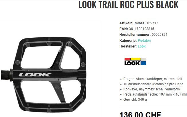 Look Pezzi di ricambio: LOOK Trail Roc Plus Pedale /  pédales – Nuovo e nell'imballaggio originale da Collonges venduto da arashee 4