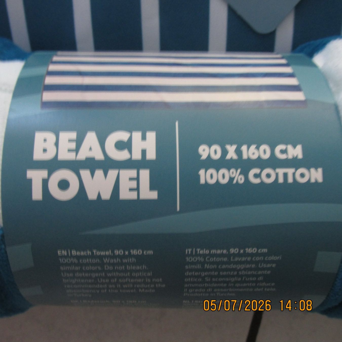 Coop Teli da bagno: Kühltasche und Strandtuch gestreift neu – Nuovo e nell'imballaggio originale da Galgenen venduto da Forflowers 3