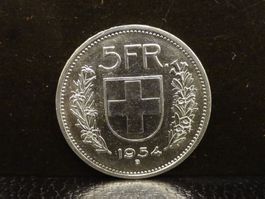 5 Franken Silber 1954 Fünfliber Münze