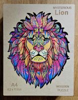 Holzpuzzle - Mysterious Lion A4 Format - neuwertig