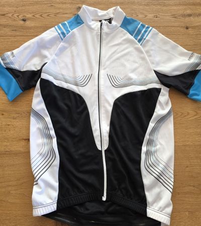 Radtrikot kurzarm BRUNEX weiss/blau Grösse L sehr guter Zust