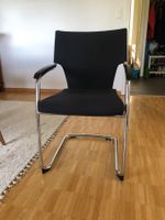 12 Stühle, Freischwinger, anthrazit, sehr bequem