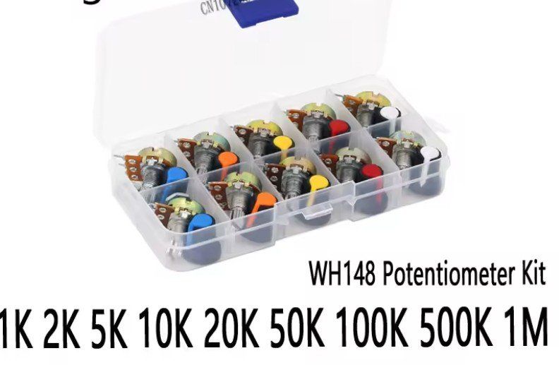 Componenti elettronici: 10Stk WH148 Potentiometer & Knopf Kit in Box – Nuovo e nell'imballaggio originale da Illnau venduto da diy-shop