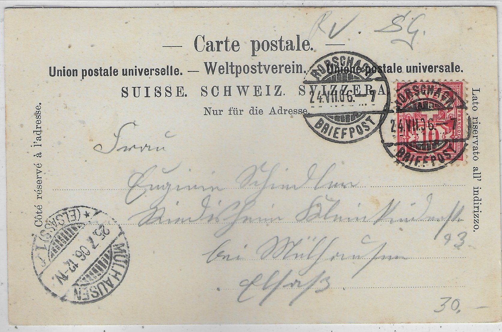 Cartes postales: Rorschach - Jugendstil-Litho – D'occasion à Ettingen par Kartenplanet 1
