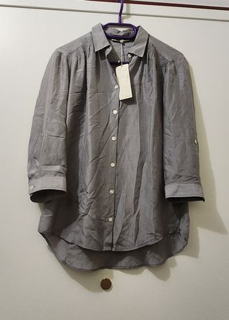Chemise Gérard Darel grise soie taille 38 neuve