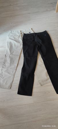 2 jeans CASUALS noir & beige, taille 44