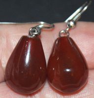 Ohrringe L-8663 – Cherry Quarz Tropfen 2x1,3cm 1 Paar