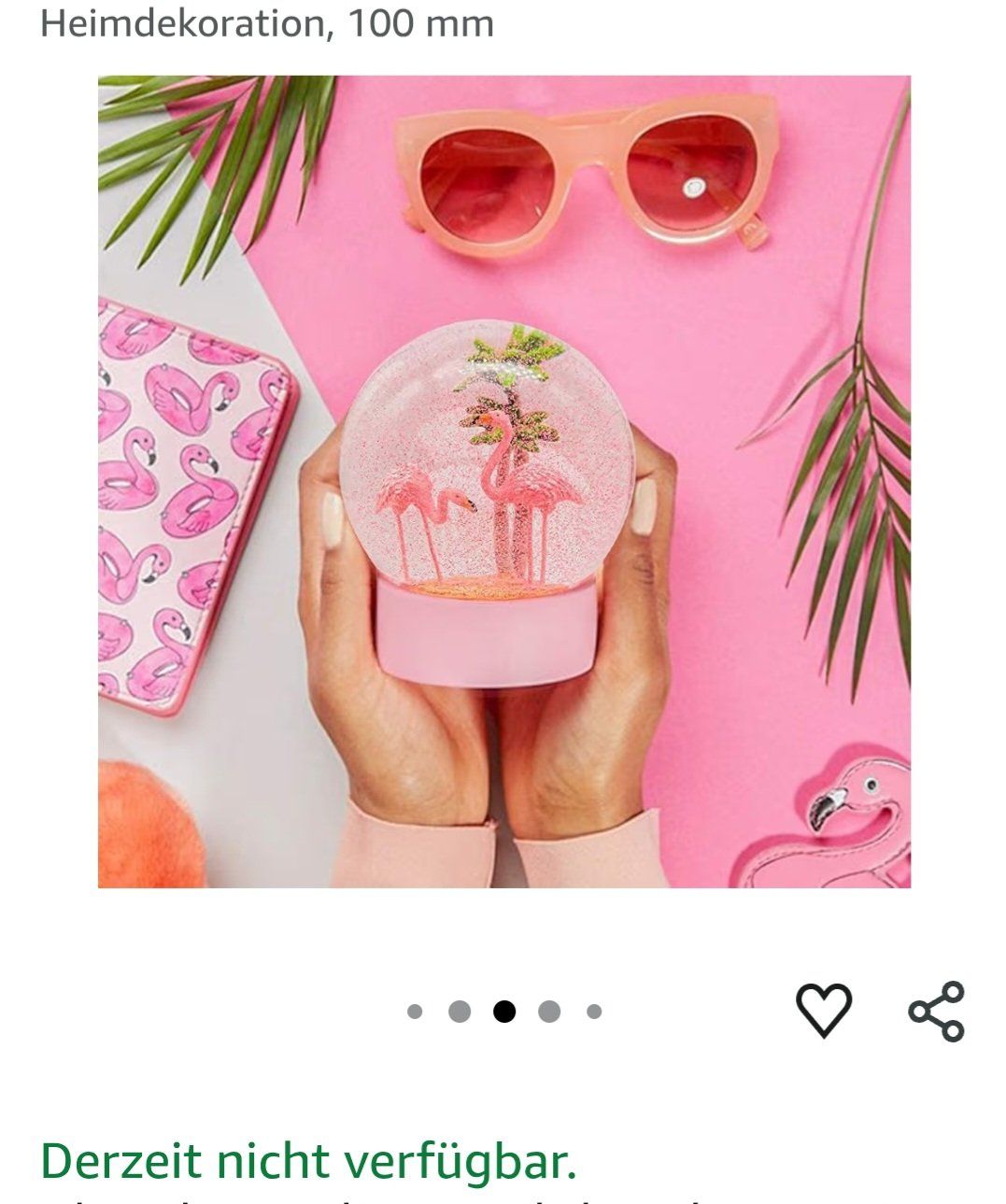 Tutte le decorazioni: Deko/ Flamingo Glas schneekugel – Nuovo (secondo la descrizione) da münchenstein venduto da ewu_8lcz 2