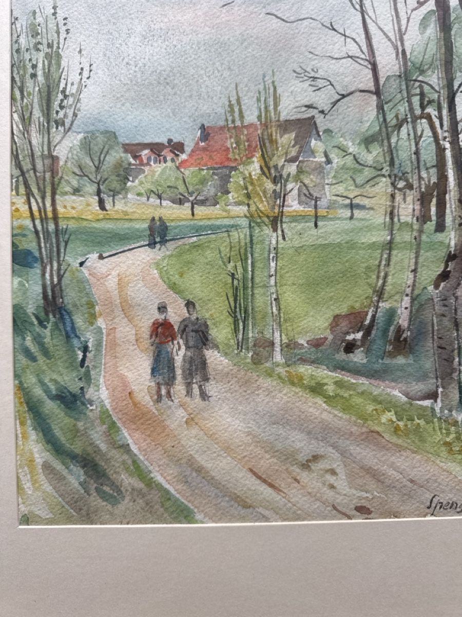 Gemälde: Schweizer Landschaftsbild von Spengler 1941  – Gebraucht aus Zürich von 2013tg 1