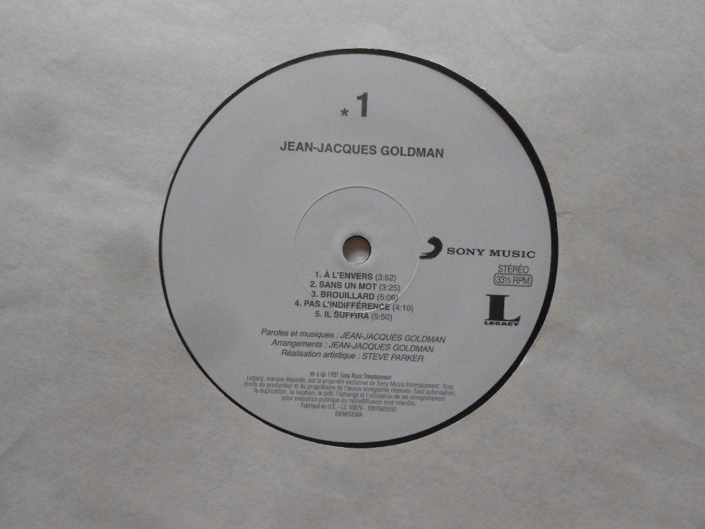 Vinyles: JEAN - JACQUES GOLDMAN – D'occasion à Bex par Giorgiob 4