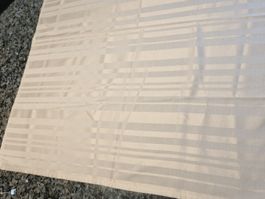 Tischdecke , Stoff mit Satinstreiffen 80x80cm neu