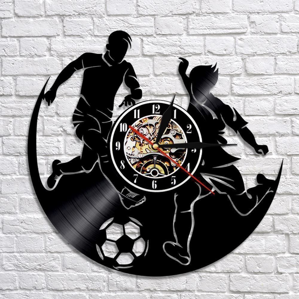 Orologi da terra & Orologi da parete: Schallplatten Uhr Fussball – Nuovo e nell'imballaggio originale da Arth venduto da Top-E 1