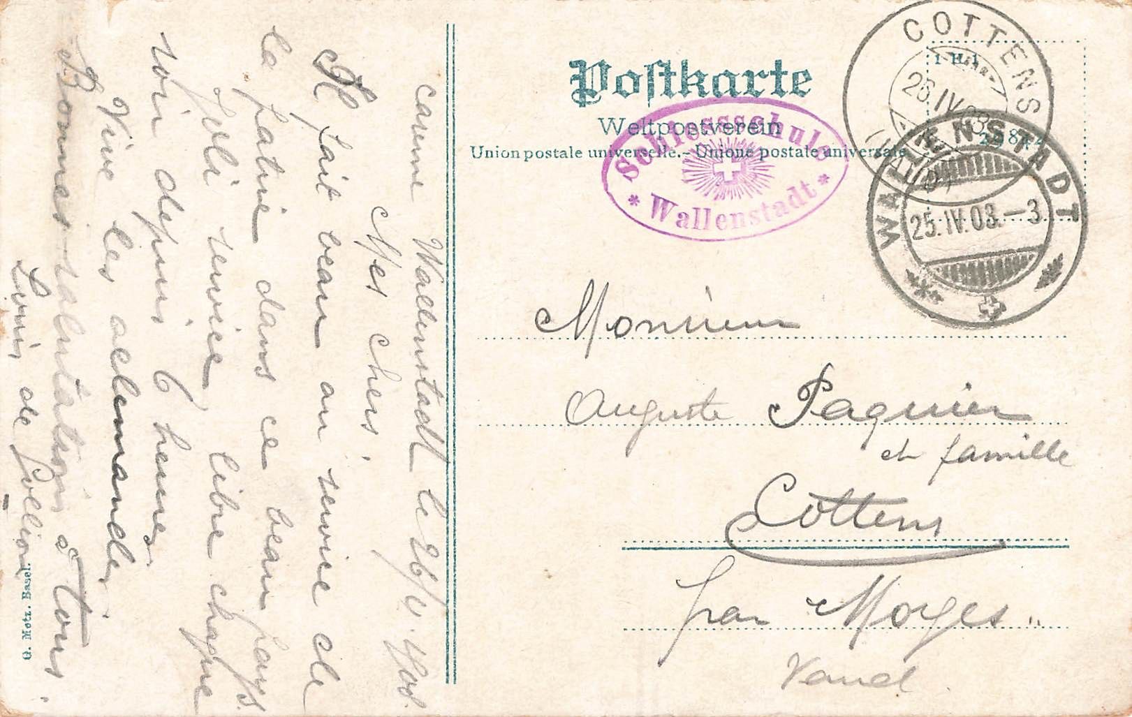 Cartoline postali: Wallenstadt kasernen – Usato da Biasca venduto da Blenio71 1