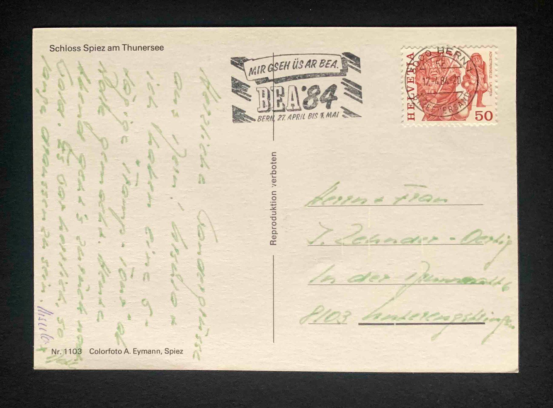 Cartoline postali: AK Schloss Spiez am Thunersee – Usato da Goldau venduto da artelier1 1