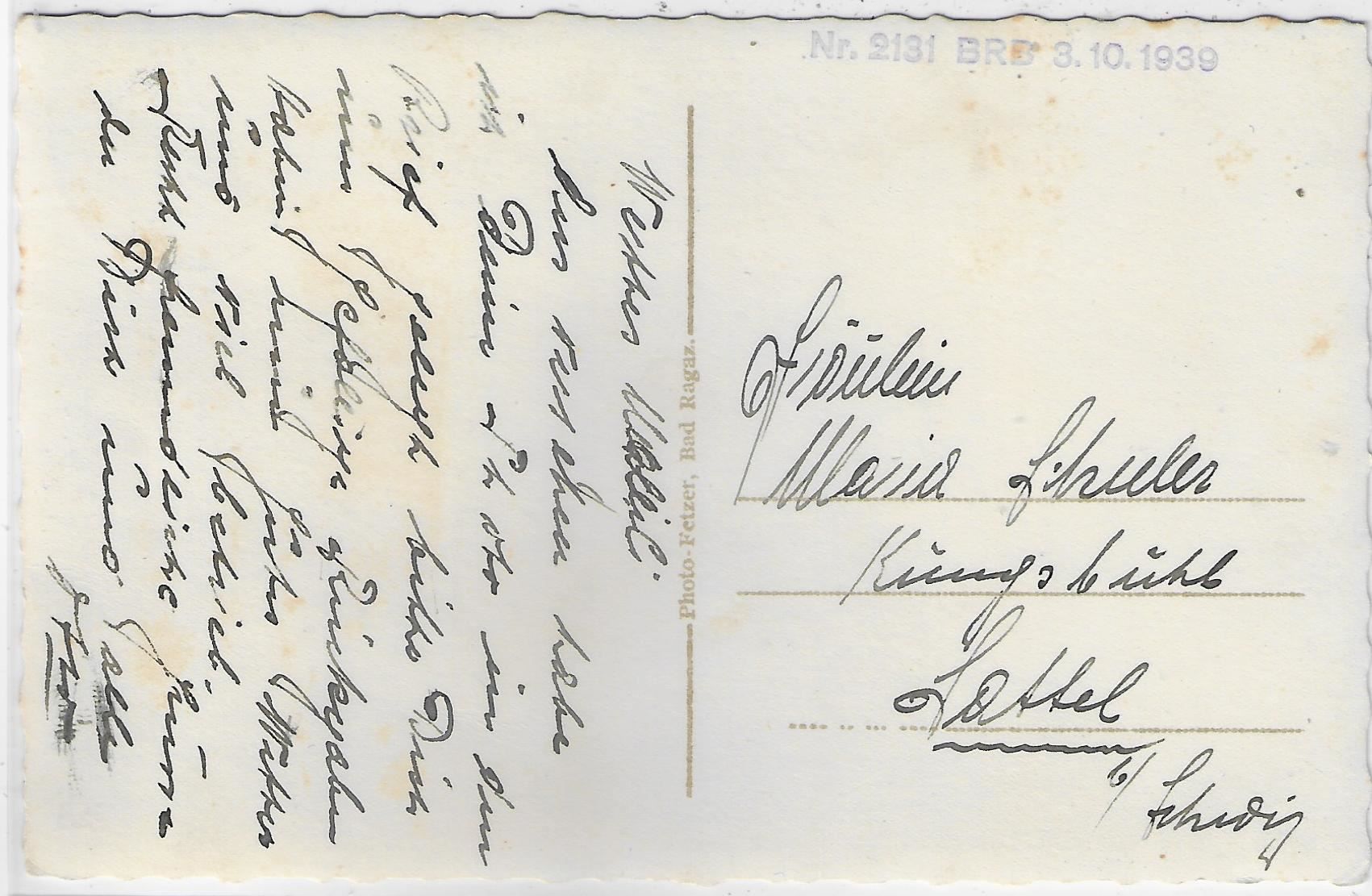 Cartoline postali: Hotel Bad Pfäfers – Usato da Ettingen venduto da Kartenplanet 1