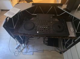DJ-Booth Gestell / DJ-Tisch faltbar  mit Stoffbezug
