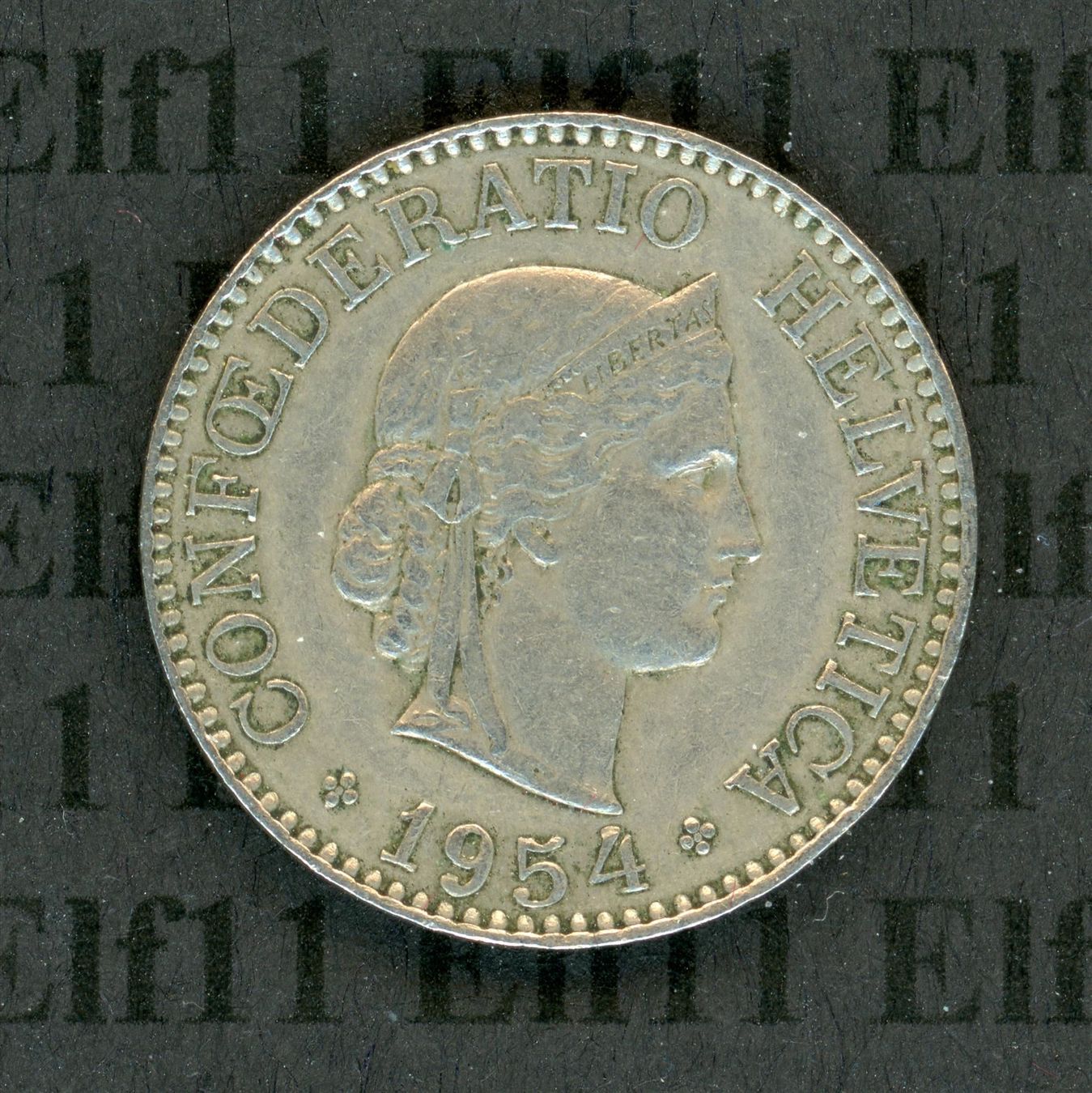 Alle Münzen: CHF___0.10 1954 ss+ 10 Rappen – Gebraucht aus Widnau von Elf11