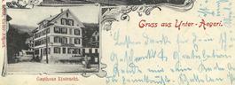 25.3.1901 Gruss aus Unterägeri/Gasthaus Eintracht+Gesamtbild