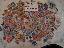 1000 Schweizer Briefmarken über 70g Gebraucht siehe Bilder