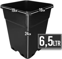 Blumentopf eckig 6,5L schwarz mehr als 100Stk
