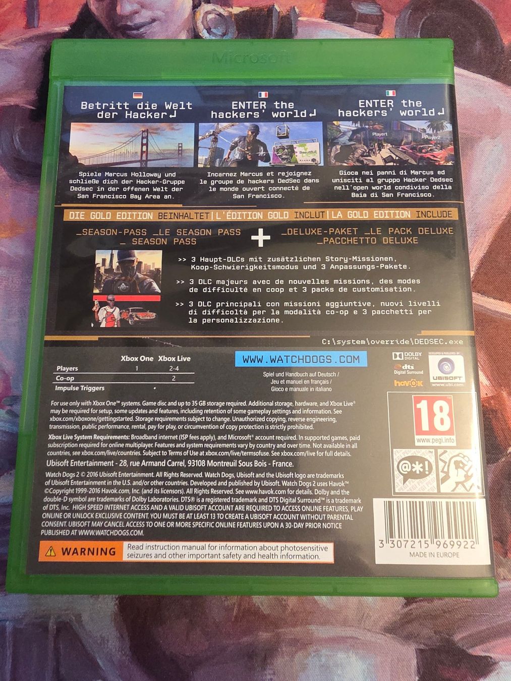 Giochi: Watch Dogs 2 - Xbox One - Gold Edition – Usato da Mörigen venduto da Gadgeteer 1