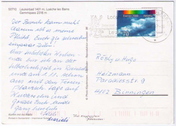 Cartes postales: Leukerbad richtung Gemmi – D'occasion à Binningen par Mountainrider 1