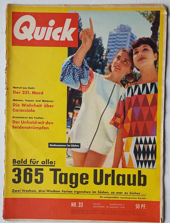 QUICK, illustrierte Zeitschrift von 1958 CaracciolaUnfall Kaufen auf Ricardo