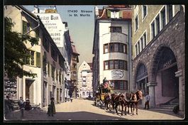 St. Moritz, Strassenpartie an der Post