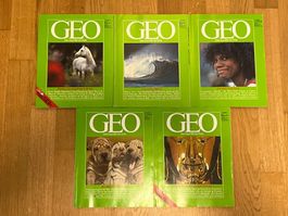 Magazin GEO – Das neue Bild der Erde 1983 Nr. 8–12 – 5 Ausga
