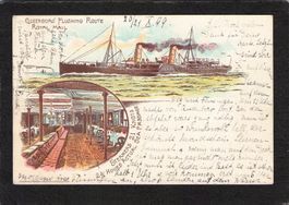 Schiffspost: Queenboro Flushing Route-Royal Mail, gel. 1899